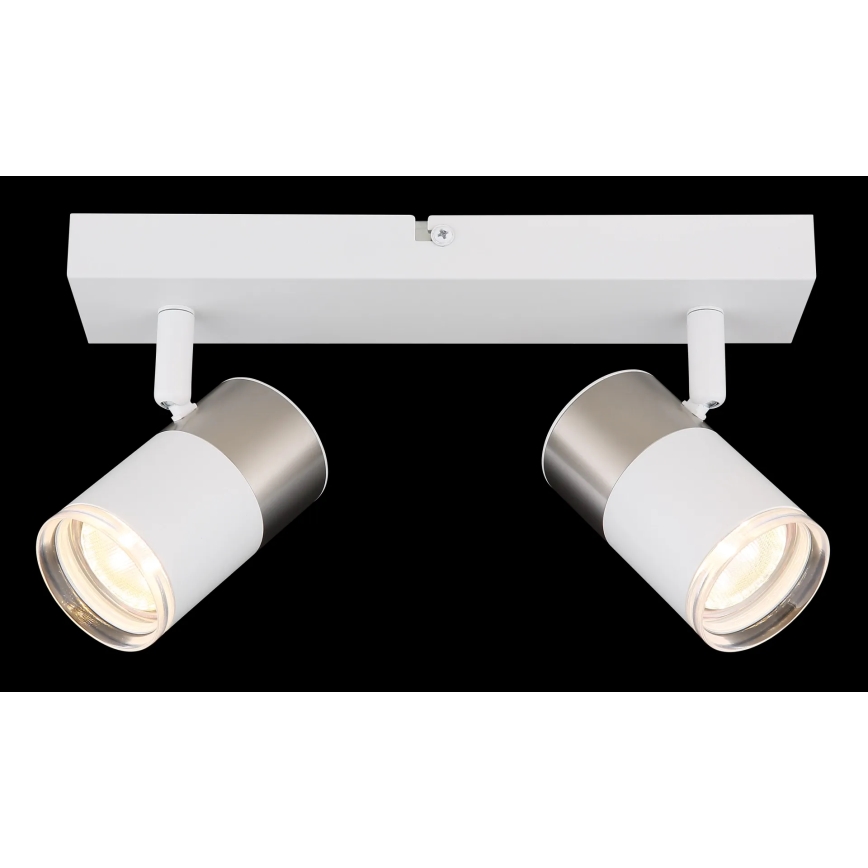 Globo - Spot svetiljka 2xGU10/25W/230V bela/mat hrom