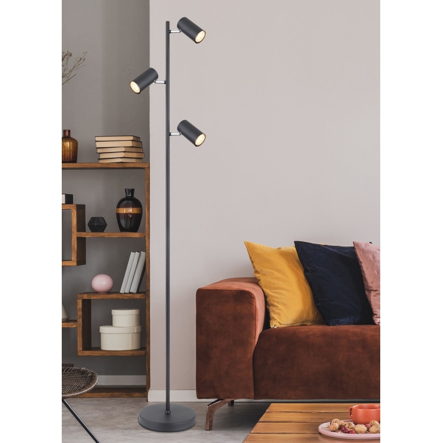 Globo - Stojeća lampa 3xGU10/5W/230V crna