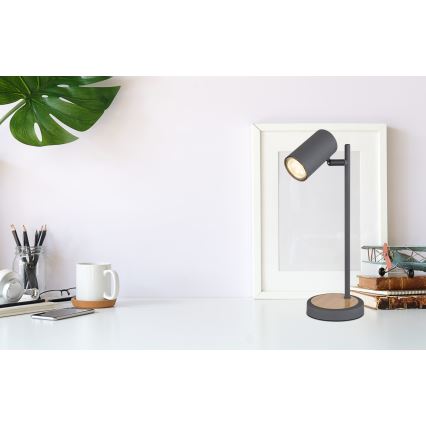 Globo - Stona lampa 1xGU10/5W/230V siva/smeđa