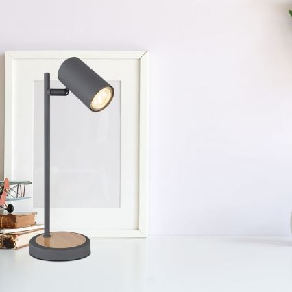 Globo - Stona lampa 1xGU10/5W/230V siva/smeđa