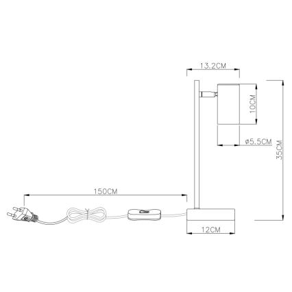 Globo - Stona lampa 1xGU10/5W/230V siva/smeđa