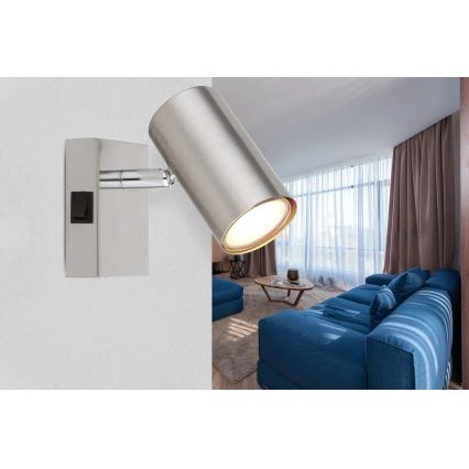 Globo - Zidno spot svetlo 1xGU10/25W/230V mat hrom