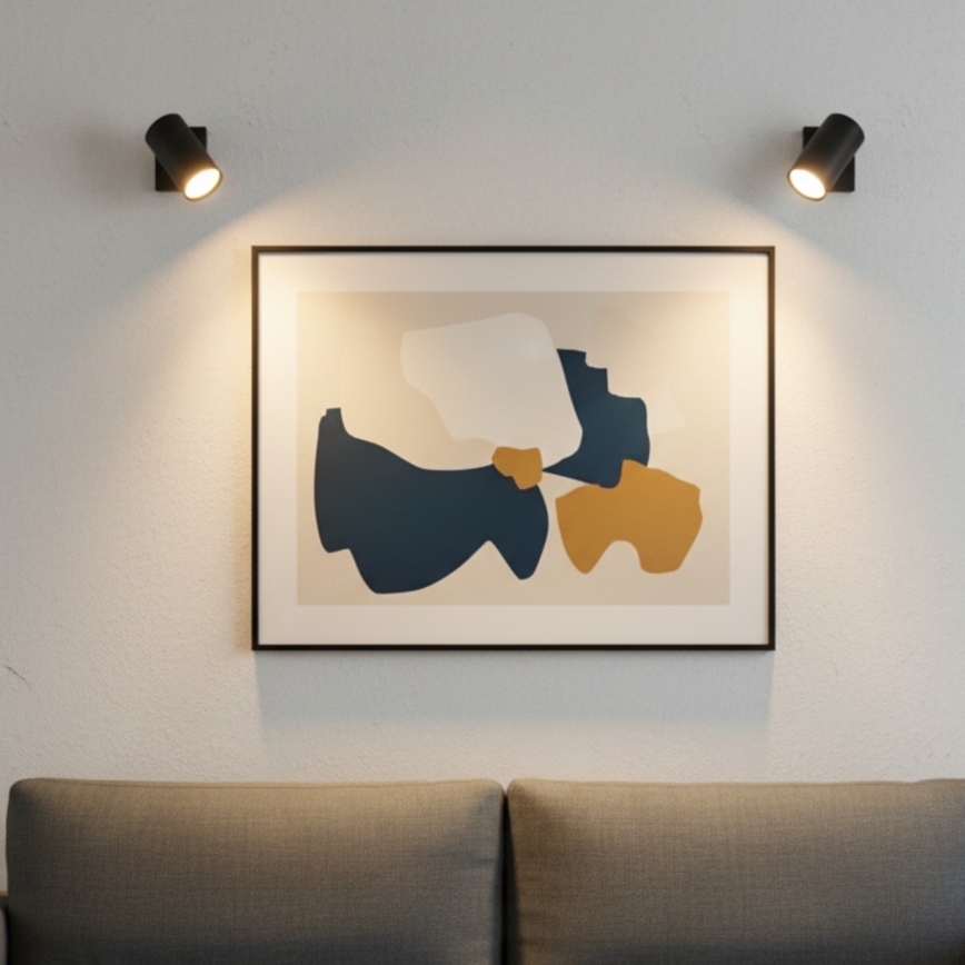 Globo - Zidna reflektorska svetiljka 1xGU10/25W/230V crna