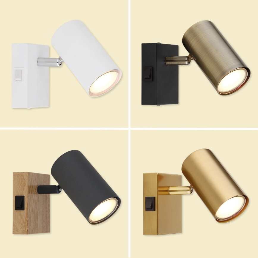 Globo - Zidna reflektorska svetiljka 1xGU10/25W/230V crna