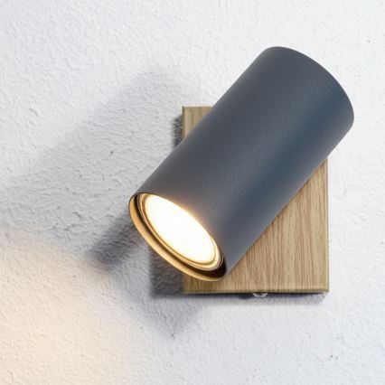 Globo - Zidna usmerena svetiljka 1xGU10/25W/230V siva/braon