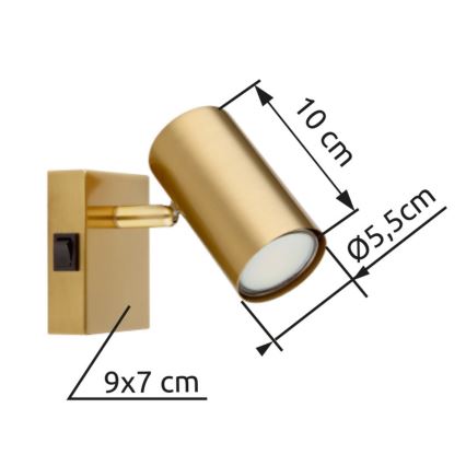 Globo - Zidna usmerena svetiljka 1xGU10/25W/230V siva/braon
