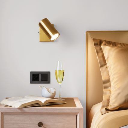 Globo - Zidno reflektorsko svetlo 1xGU10/25W/230V zlatno