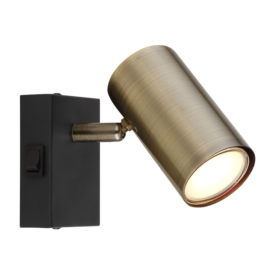 Globo - Zidna spot lampa 1xGU10/25W/230V crna/mesing