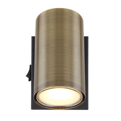 Globo - Zidna spot lampa 1xGU10/25W/230V crna/mesing