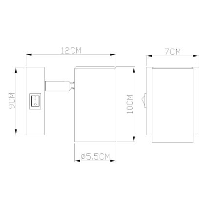 Globo - Zidno reflektorsko svetlo 1xGU10/25W/230V narandžasto