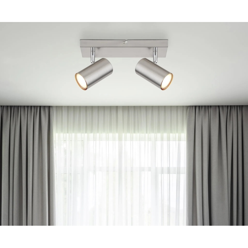 Globo - spot svetiljka 2xGU10/35W/230V mat hrom
