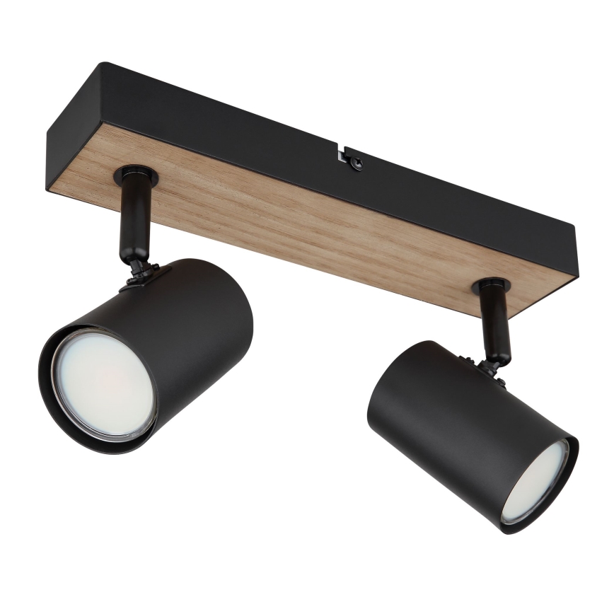 Globo - Spot svetlo 2xGU10/35W/230V crna/braon