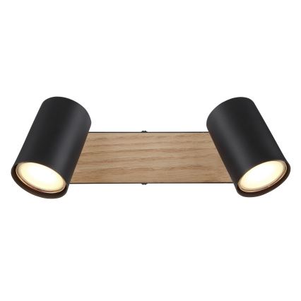 Globo - Spot svetlo 2xGU10/35W/230V crna/braon