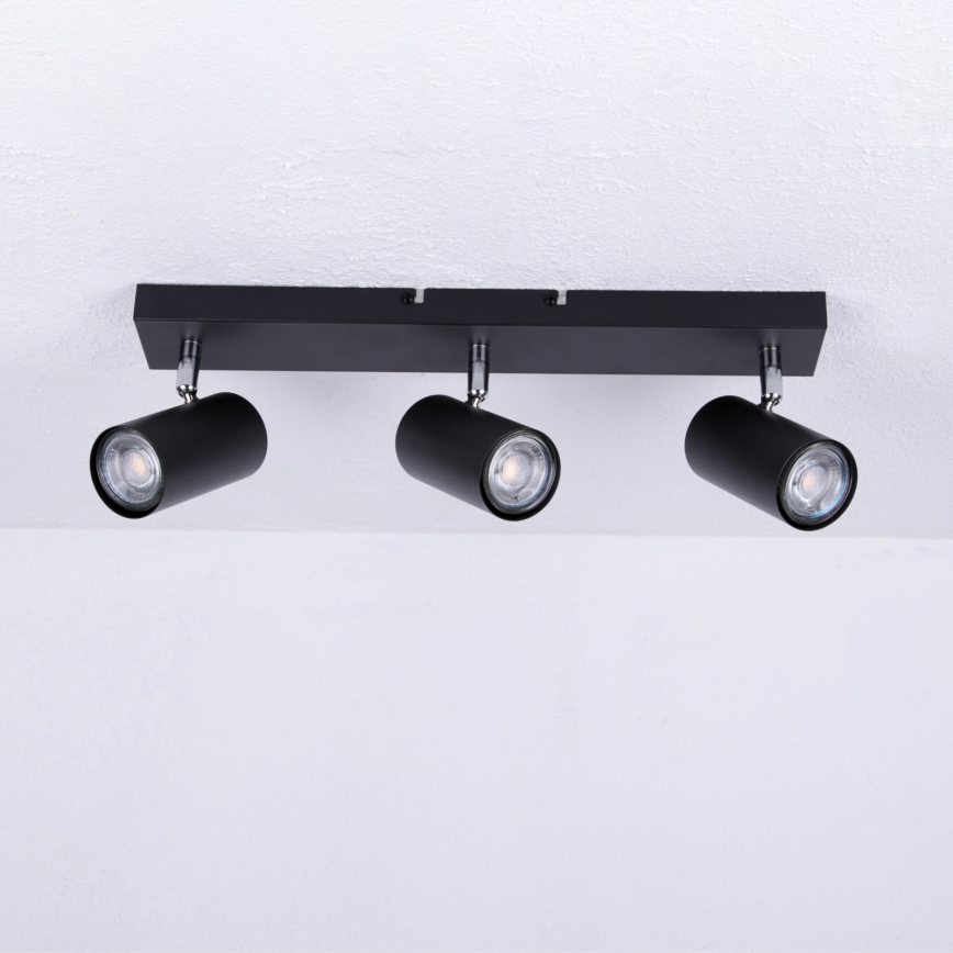 Globo - Spot svetiljka 3xGU10/35W/230V crna