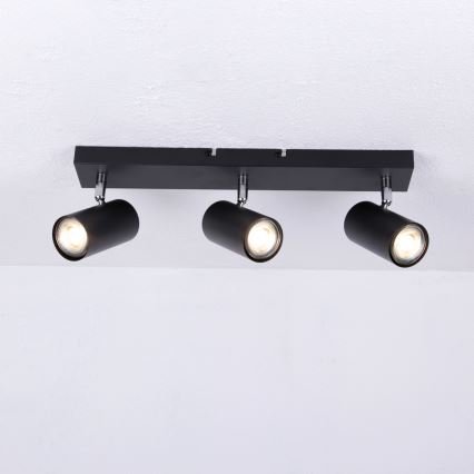 Globo - Spot svetiljka 3xGU10/35W/230V crna