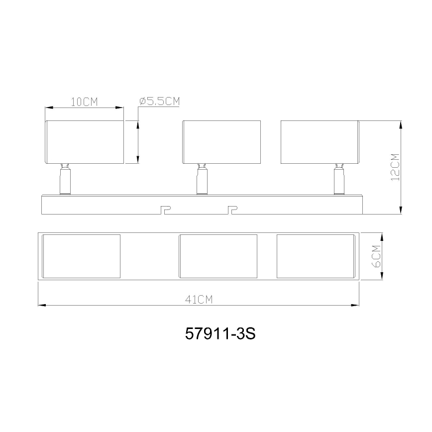 Globo - Spot svetiljka 3xGU10/25W/230V