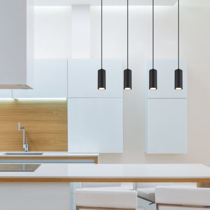 Globo - Luster na sajli 4xGU10/35W/230V crna