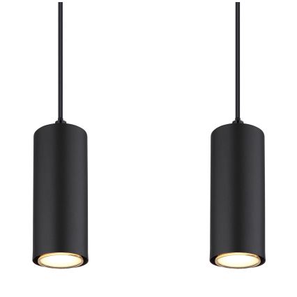 Globo - Luster na sajli 4xGU10/35W/230V crna/braon