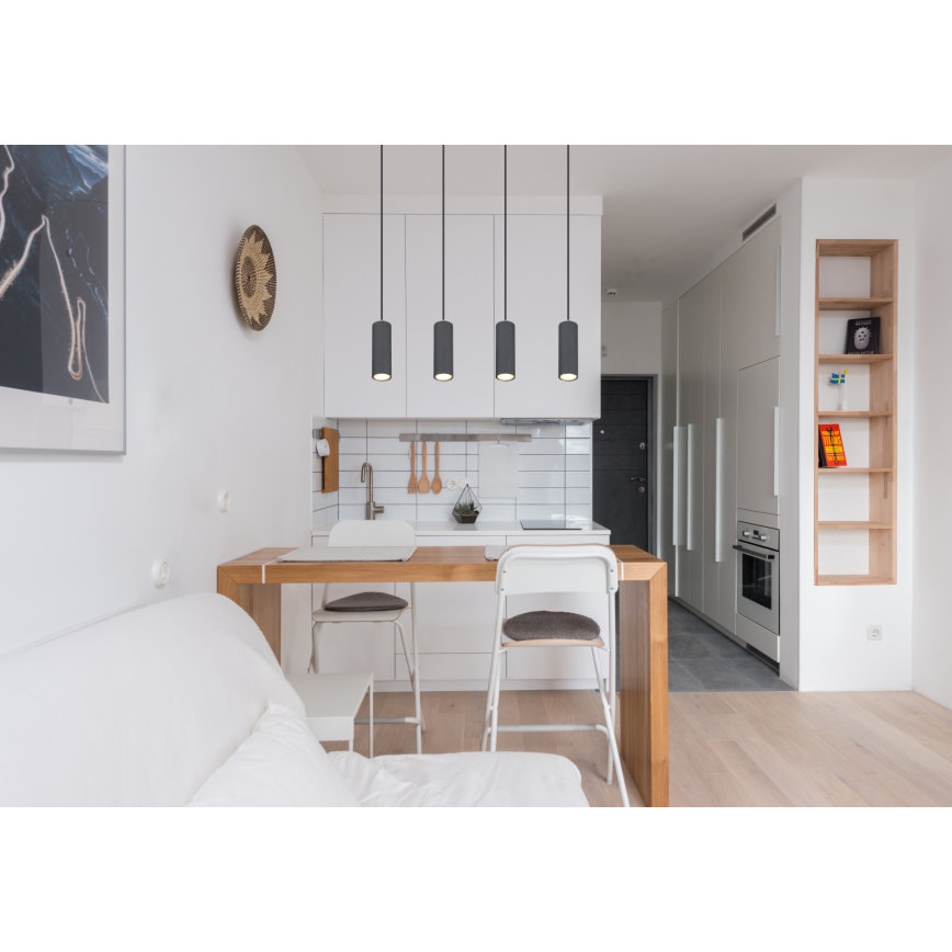 Globo - Luster na sajli 4xGU10/35W/230V siva/braon