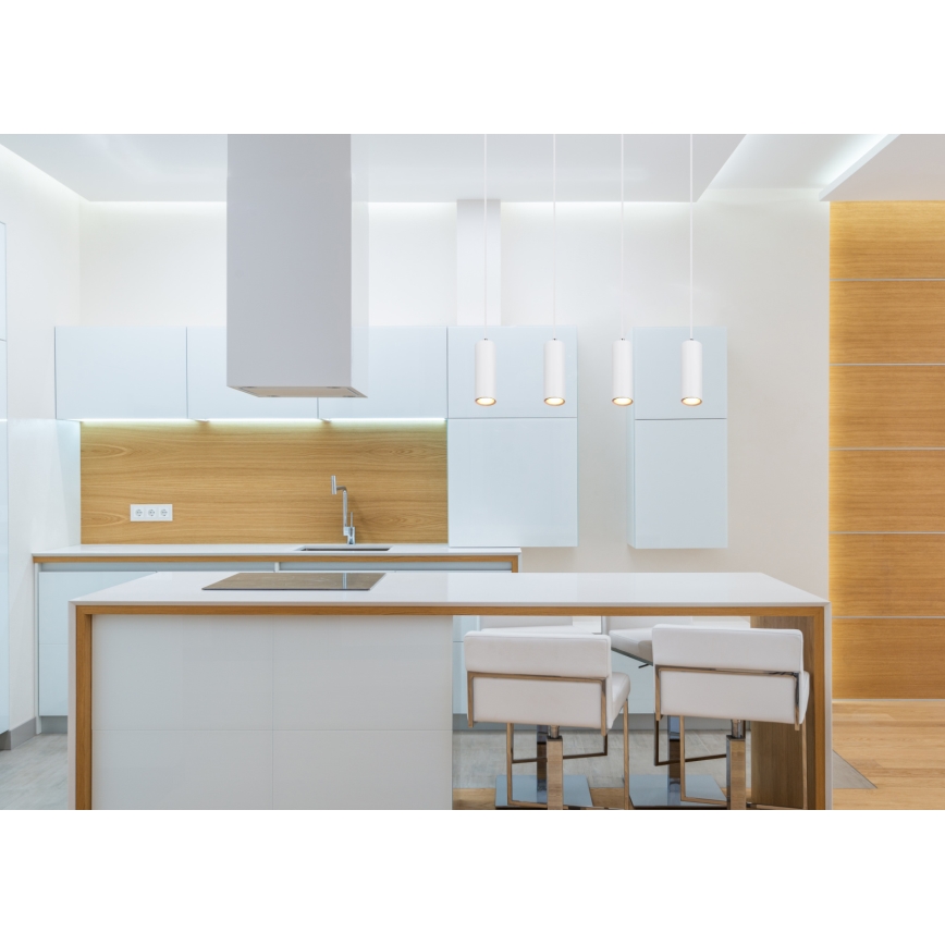 Globo - Luster na sajli 4xGU10/35W/230V bela