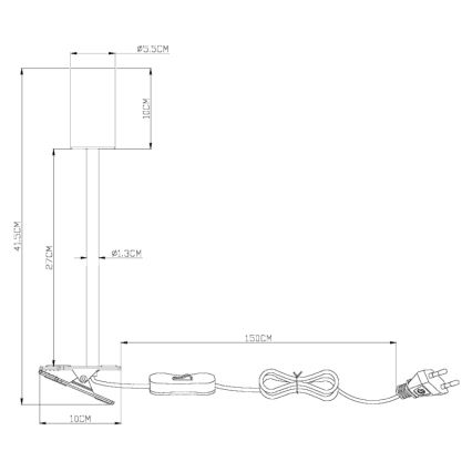 Globo - Fleksibilna lampa sa klipsom 1xGU10/25W/230V siva/smeđa