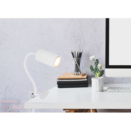 Globo - Fleksibilna lampa sa stezaljkom 1xGU10/25W/230V bela