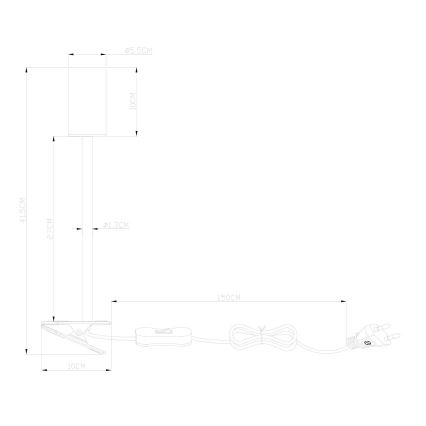 Globo - Fleksibilna lampa sa stezaljkom 1xGU10/25W/230V bela