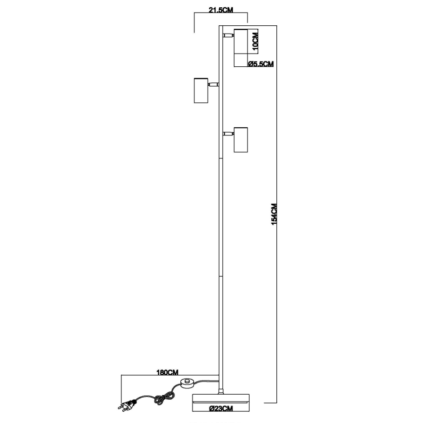 Globo - Stojeća lampa 3xGU10/5W/230V bež