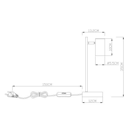 Globo - Stona lampa 1xGU10/5W/230V narandžasta