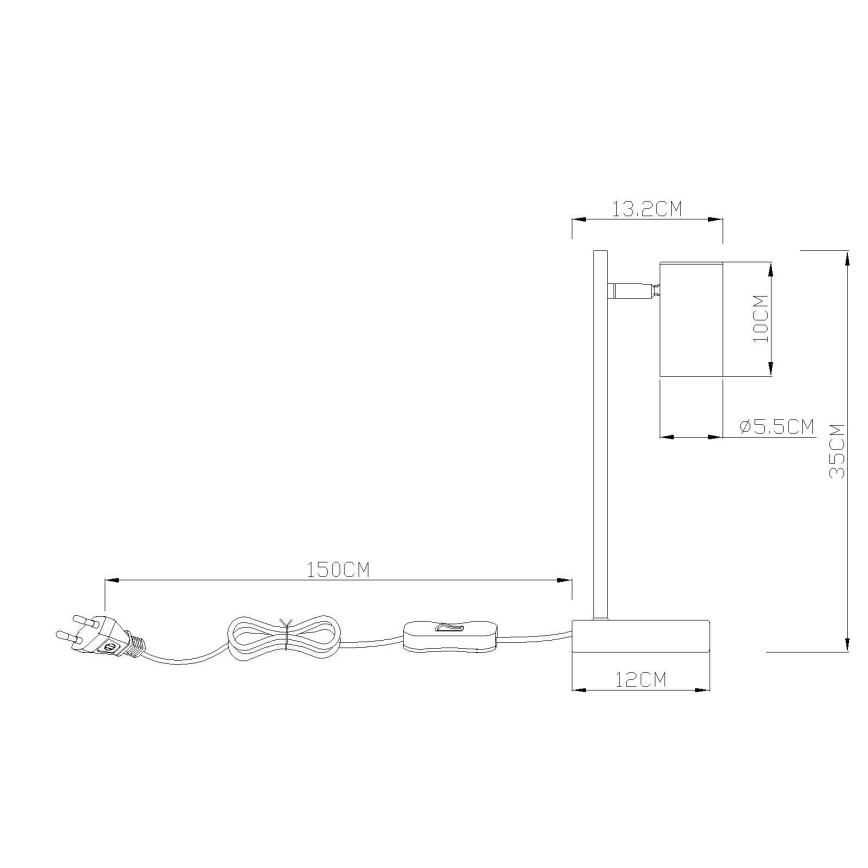 Globo - Stona lampa 1xGU10/5W/230V siva/antracit