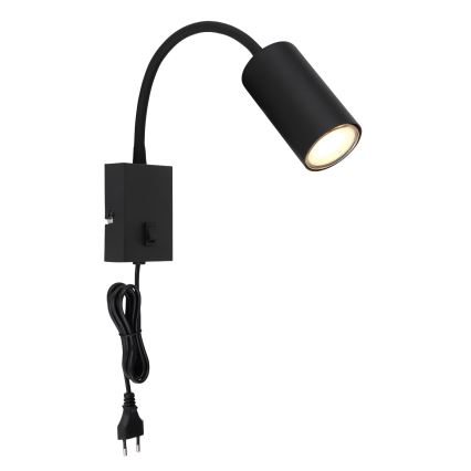 Globo - Fleksibilna zidna lampa 1xGU10/25W/230V crna