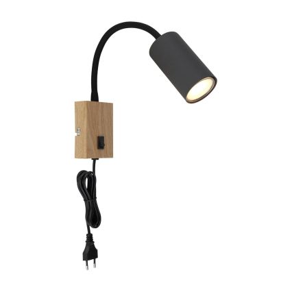 Globo - Fleksibilna zidna lampa 1xGU10/25W/230V siva/braon