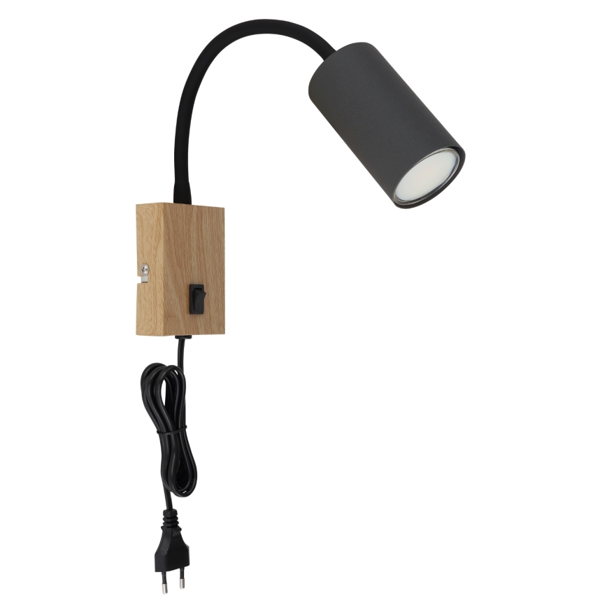 Globo - Fleksibilna zidna lampa 1xGU10/25W/230V siva/braon