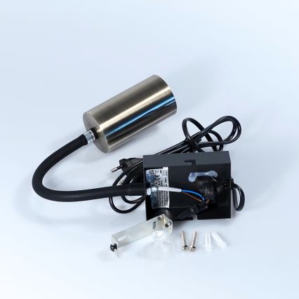 Globo - Fleksibilna zidna lampa 1xGU10/25W/230V crna/mesing