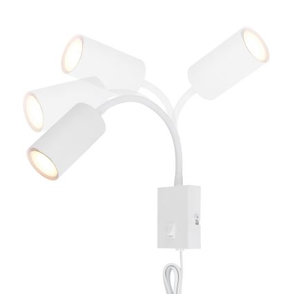 Globo - Fleksibilna zidna lampa 1xGU10/25W/230V bela