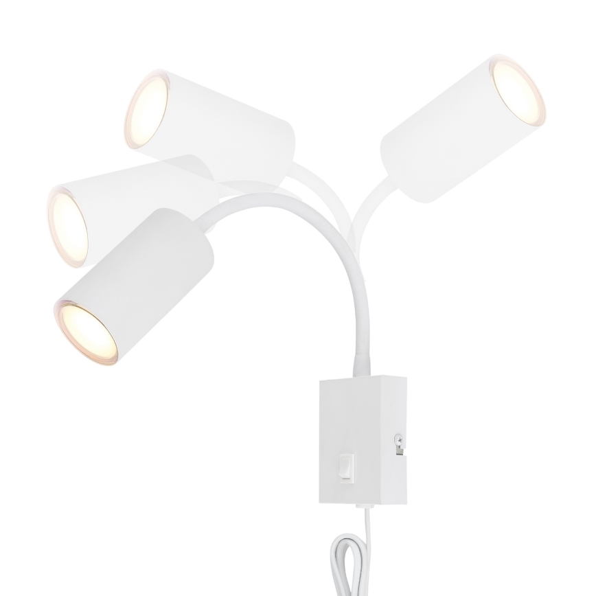 Globo - Fleksibilna zidna lampa 1xGU10/25W/230V bela