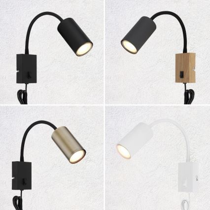 Globo - Fleksibilna zidna lampa 1xGU10/25W/230V bela