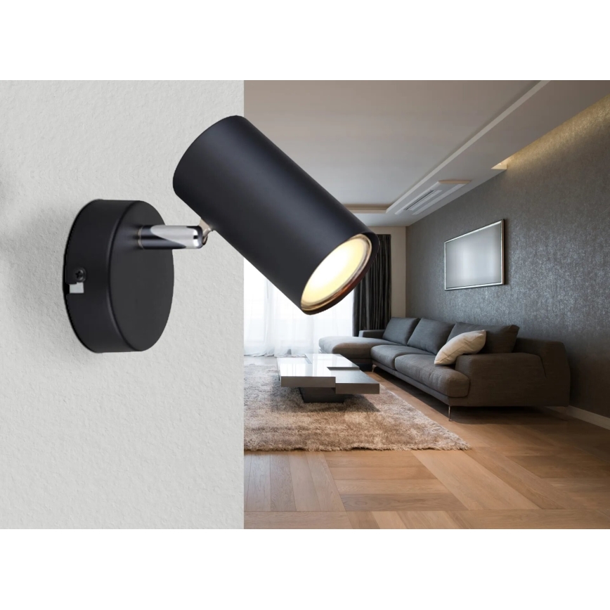 Globo - Zidna spot svetiljka 1xGU10/25W/230V crna