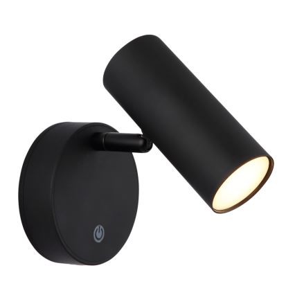 Globo - LED prigušiva punjivo zidno tačkasto svetlo LED/0,4W/3,7V 1800 mAh crno
