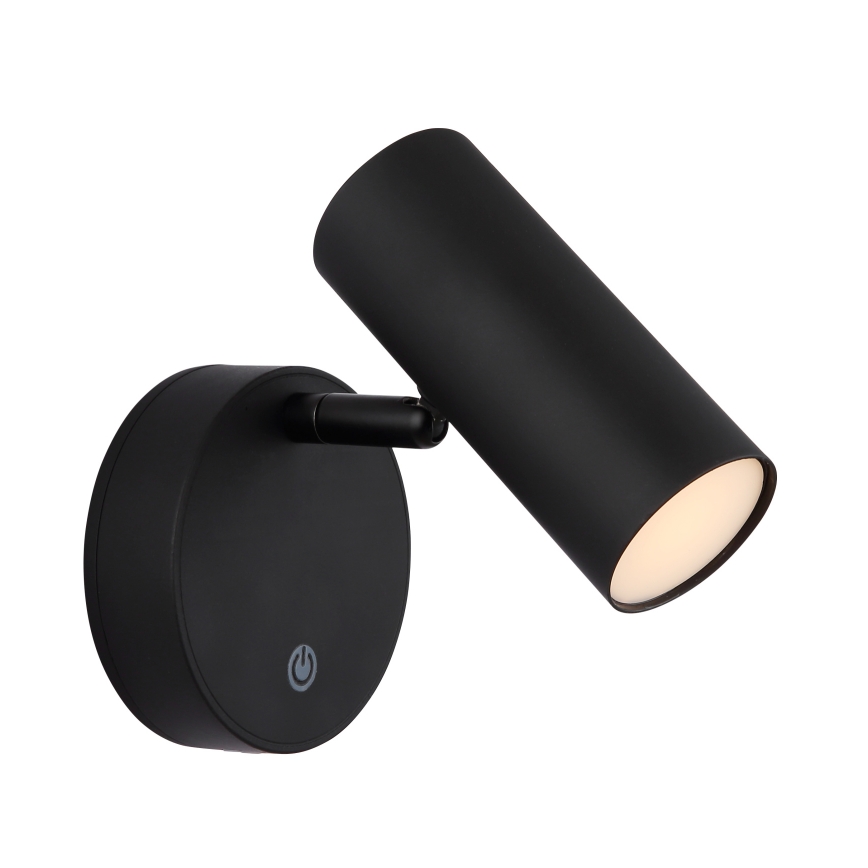 Globo - LED prigušiva punjivo zidno tačkasto svetlo LED/0,4W/3,7V 1800 mAh crno