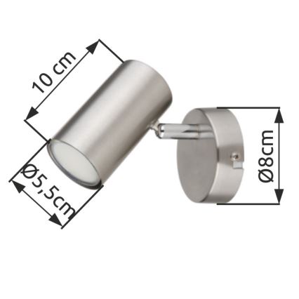 Globo - Zidno spot svetlo 1xGU10/25W/230V mat hrom