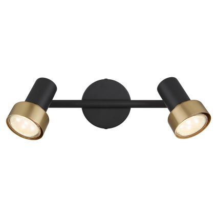 Globo - Spot svetiljka 2xGU10/25W/230V crna/zlatna