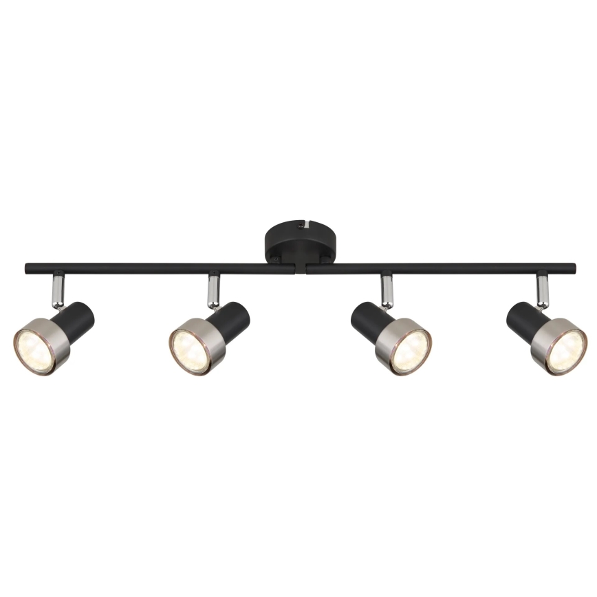 Globo - Spot svetiljka 4xGU10/25W/230V crna/srebrna