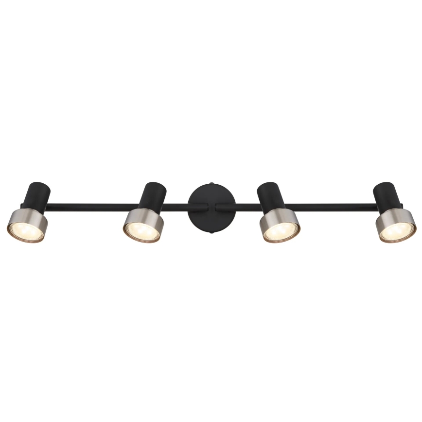 Globo - Spot svetiljka 4xGU10/25W/230V crna/srebrna