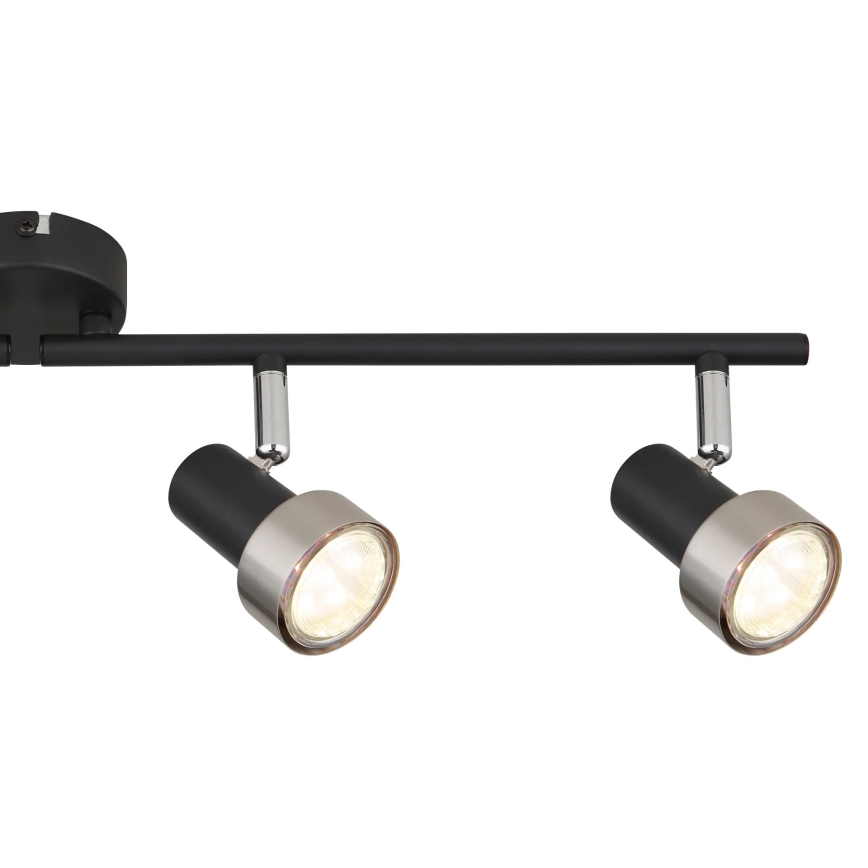 Globo - Spot svetiljka 4xGU10/25W/230V crna/srebrna