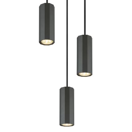 Globo - Luster na sajli 3xGU10/25W/230V crna