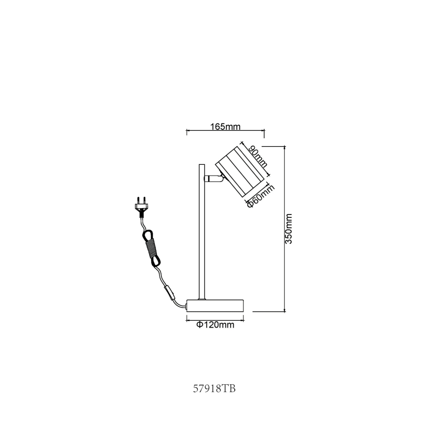 Globo - Stona lampa 1xGU10/5W/230V crna
