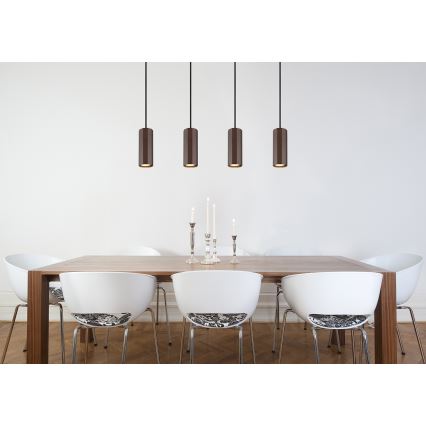 Globo - Viseći luster na sajli 4xGU10/25W/230V braon