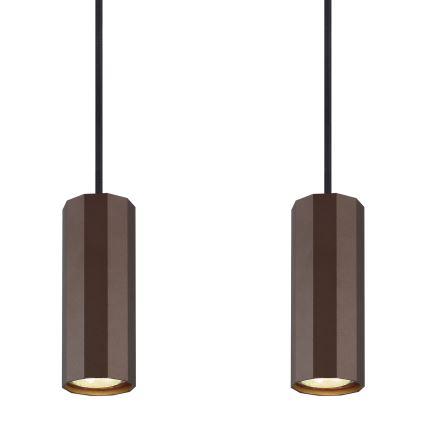 Globo - Viseći luster na sajli 4xGU10/25W/230V braon