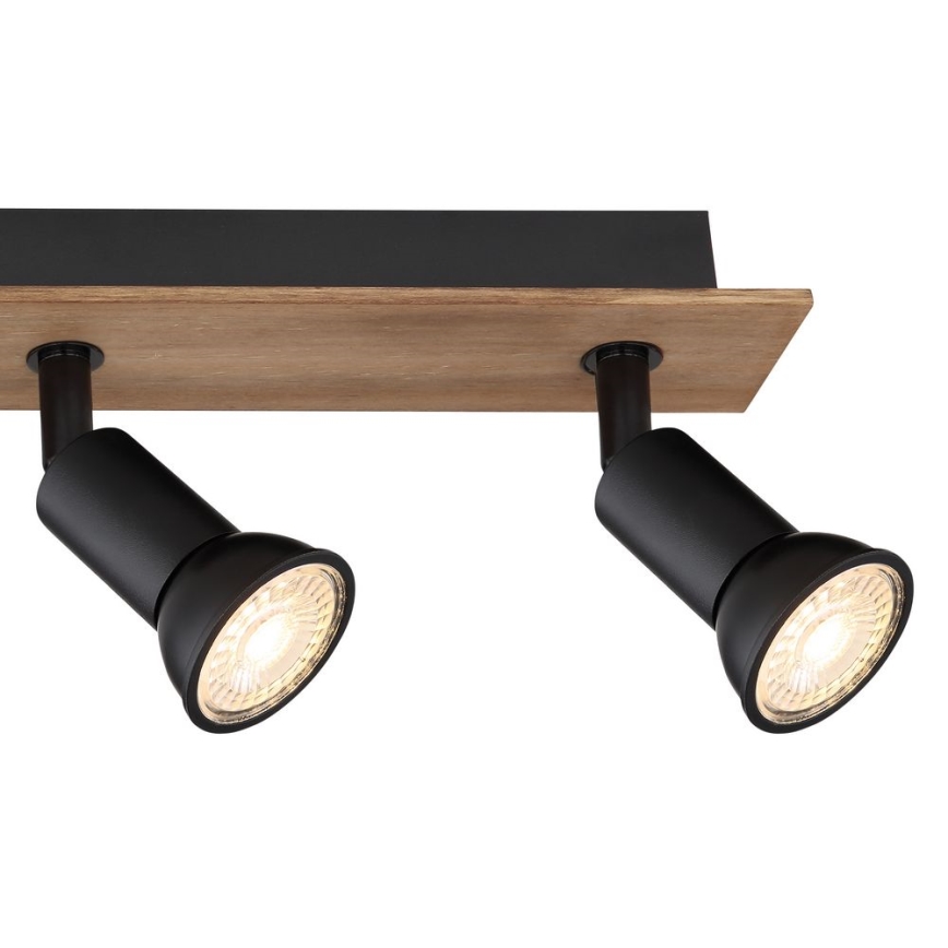 Globo - Reflektorska svetiljka 4xGU10/35W/230V drvo/metal